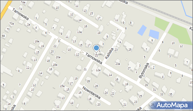 Toruń, Tarnowska, 21, mapa Torunia