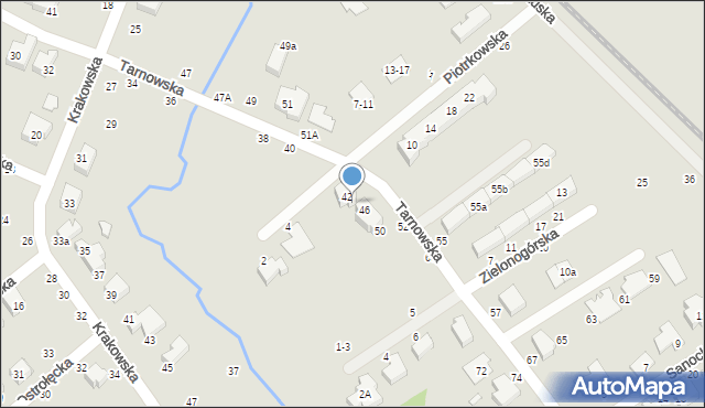 Toruń, Tarnowska, 44, mapa Torunia