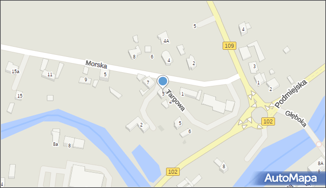 Trzebiatów, Targowa, 3, mapa Trzebiatów