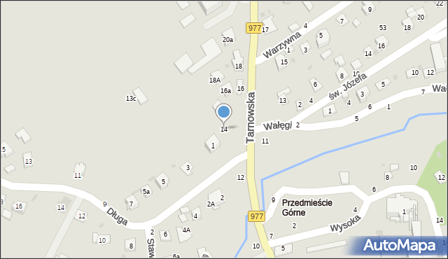 Tuchów, Tarnowska, 14, mapa Tuchów