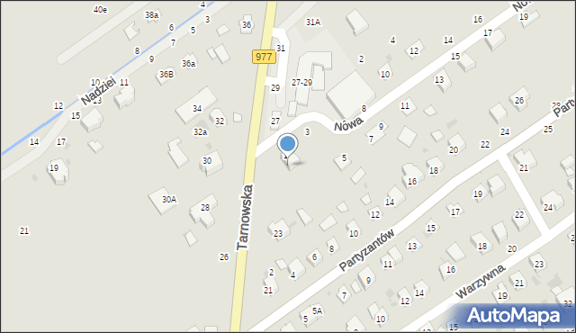 Tuchów, Tarnowska, 25, mapa Tuchów