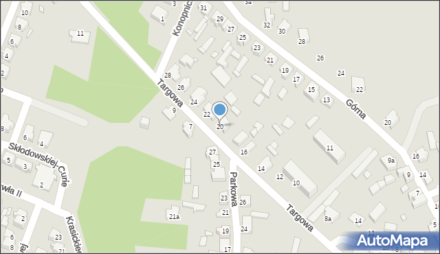 Tuliszków, Targowa, 20, mapa Tuliszków