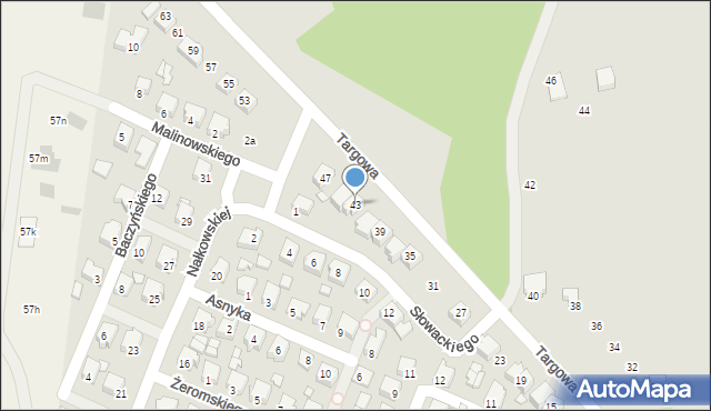 Tuliszków, Targowa, 43, mapa Tuliszków