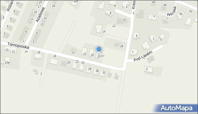 Tyniec Mały, Tarnopolska, 27, mapa Tyniec Mały