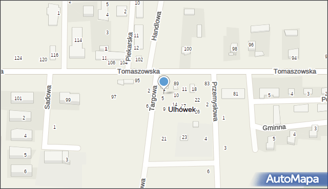 Ulhówek, Targowa, 3, mapa Ulhówek