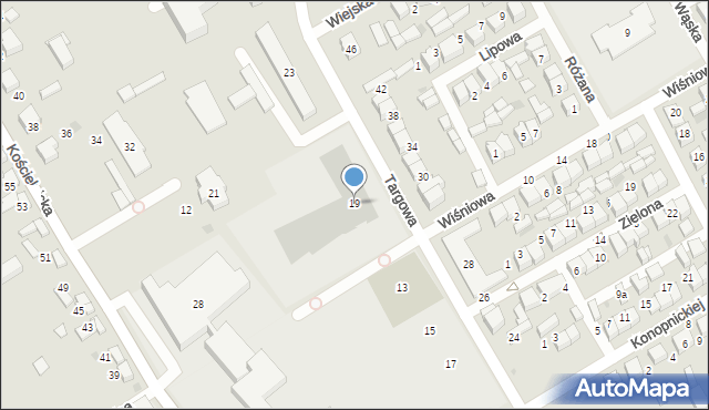 Uniejów, Targowa, 19, mapa Uniejów