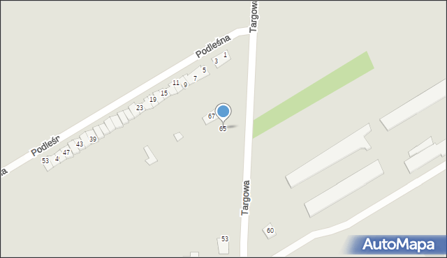 Uniejów, Targowa, 65, mapa Uniejów