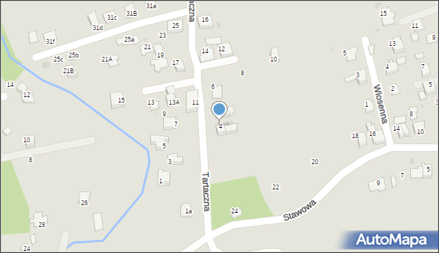 Ustroń, Tartaczna, 4, mapa Ustroń