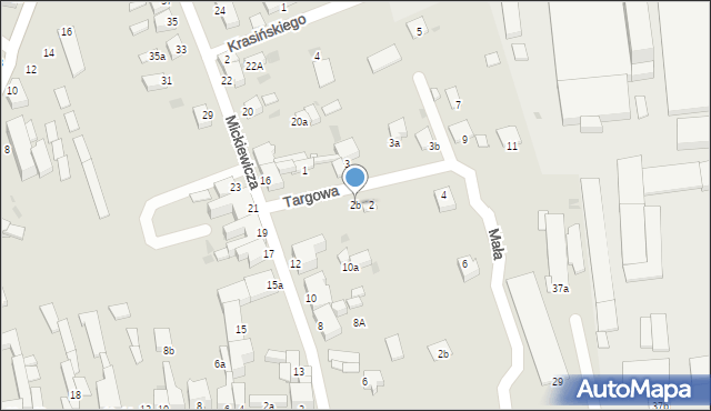 Wąbrzeźno, Targowa, 2b, mapa Wąbrzeźno
