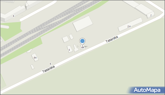 Warszawa, Tatarska, 4A, mapa Warszawy