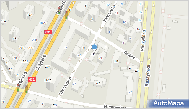 Warszawa, Tarczyńska, 19/21, mapa Warszawy