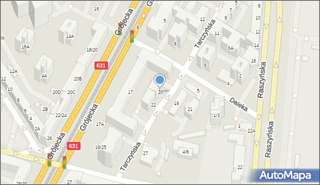 Warszawa, Tarczyńska, 20, mapa Warszawy