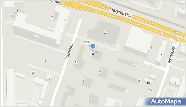 Warszawa, Taśmowa, 8a, mapa Warszawy