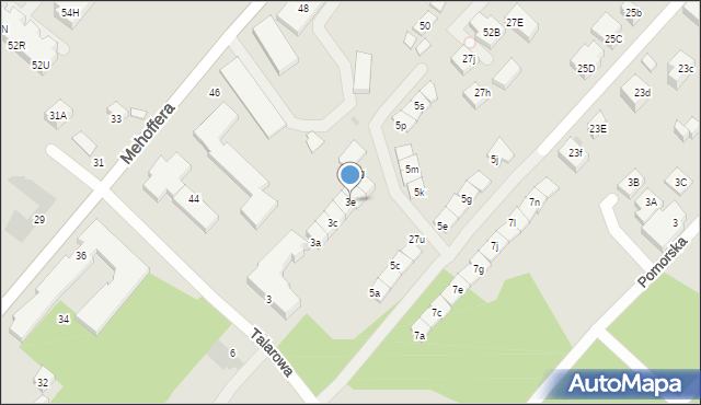 Warszawa, Talarowa, 3e, mapa Warszawy