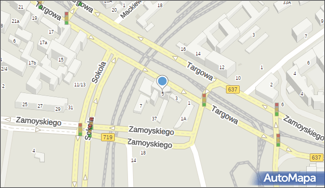 Warszawa, Targowa, 5, mapa Warszawy