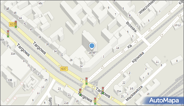 Warszawa, Targowa, 26/30, mapa Warszawy