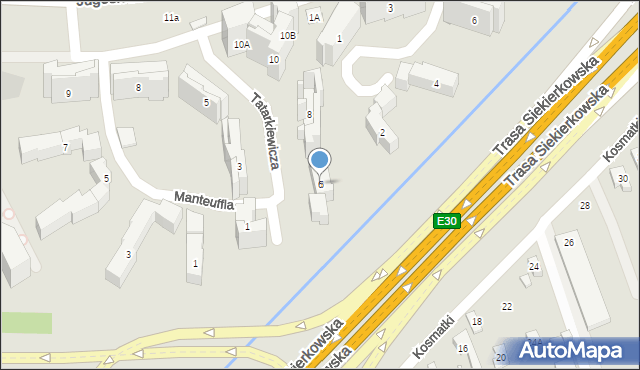 Warszawa, Tatarkiewicza Władysława, 6, mapa Warszawy