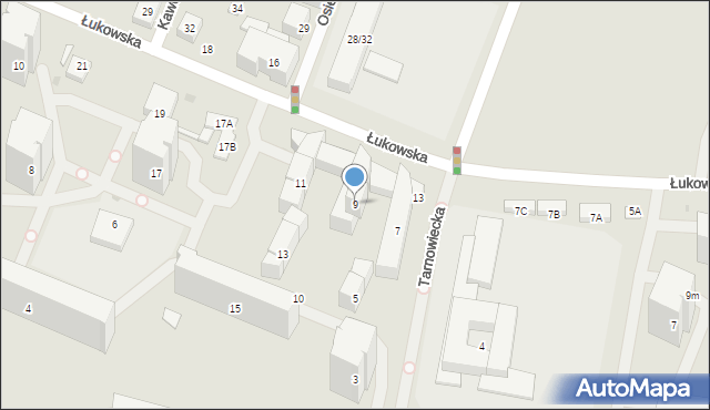 Warszawa, Tarnowiecka, 9, mapa Warszawy