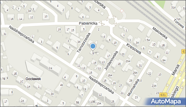 Warszawa, Tarnobrzeska, 4, mapa Warszawy