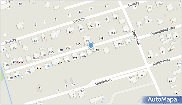 Warszawa, Tadżycka, 17D, mapa Warszawy