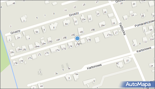 Warszawa, Tadżycka, 17E, mapa Warszawy