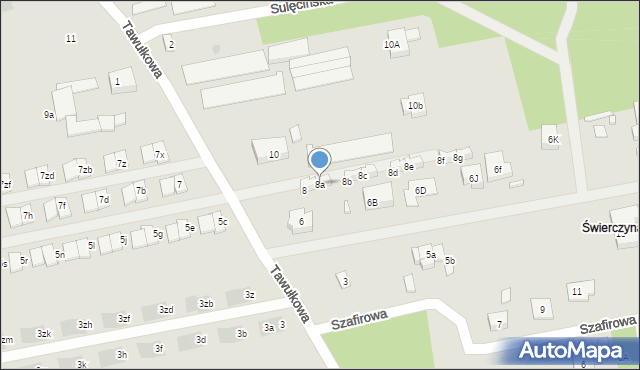 Warszawa, Tawułkowa, 8a, mapa Warszawy