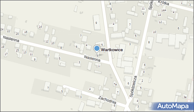 Wartkowice, Targowa, 3, mapa Wartkowice