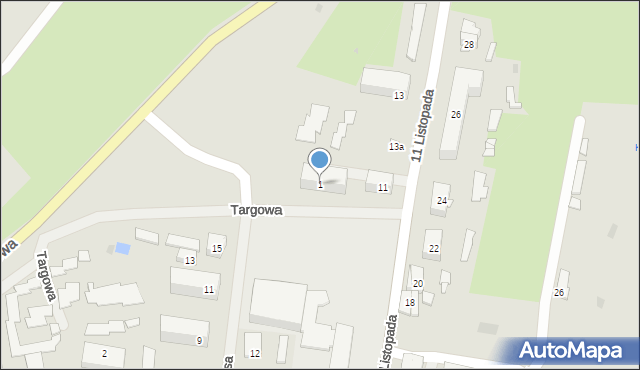 Węgorzewo, Targowa, 1, mapa Węgorzewo