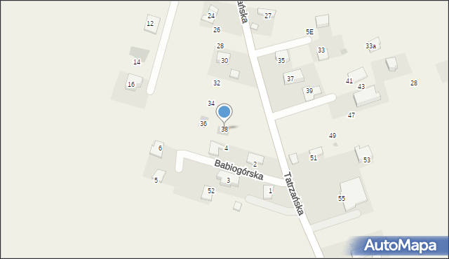 Więcławice Stare, Tatrzańska, 38, mapa Więcławice Stare