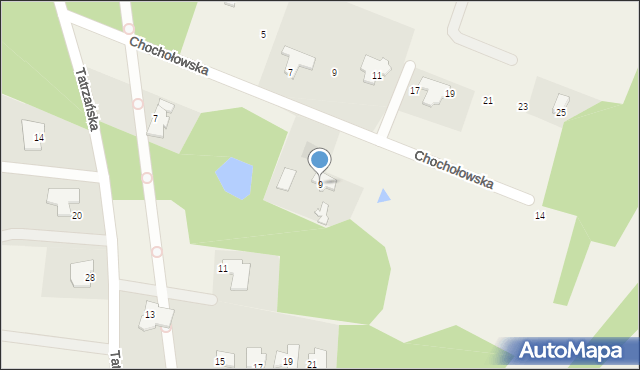 Wilcze, Tatrzańska, 9, mapa Wilcze