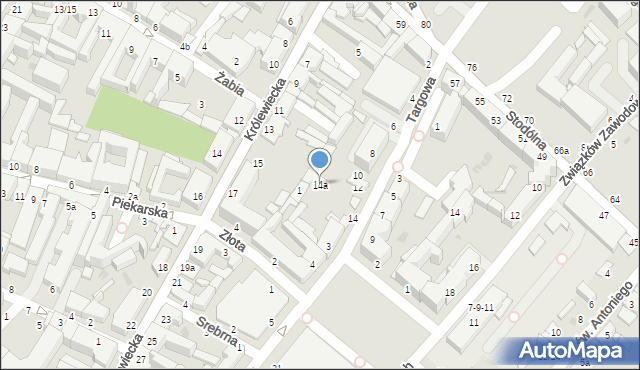 Włocławek, Targowa, 14a, mapa Włocławka