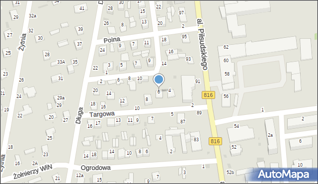 Włodawa, Targowa, 6, mapa Włodawa