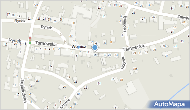 Wojnicz, Tarnowska, 15, mapa Wojnicz