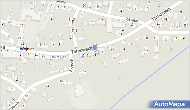 Wojnicz, Tarnowska, 33, mapa Wojnicz