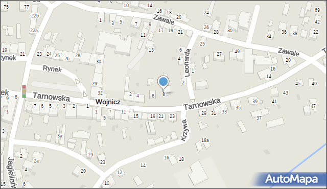 Wojnicz, Tarnowska, 8, mapa Wojnicz