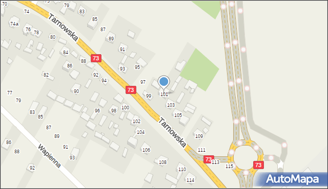 Wola Morawicka, Tarnowska, 101, mapa Wola Morawicka