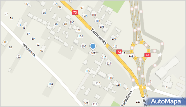 Wola Morawicka, Tarnowska, 108, mapa Wola Morawicka