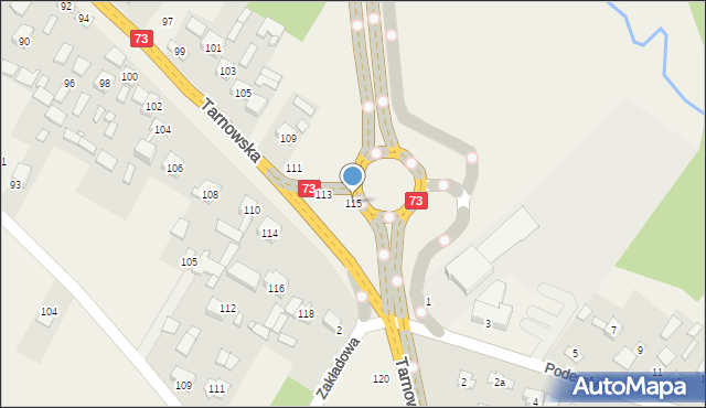 Wola Morawicka, Tarnowska, 115, mapa Wola Morawicka