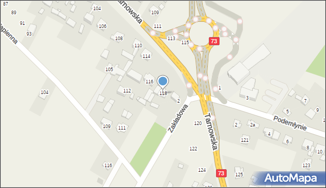 Wola Morawicka, Tarnowska, 118, mapa Wola Morawicka