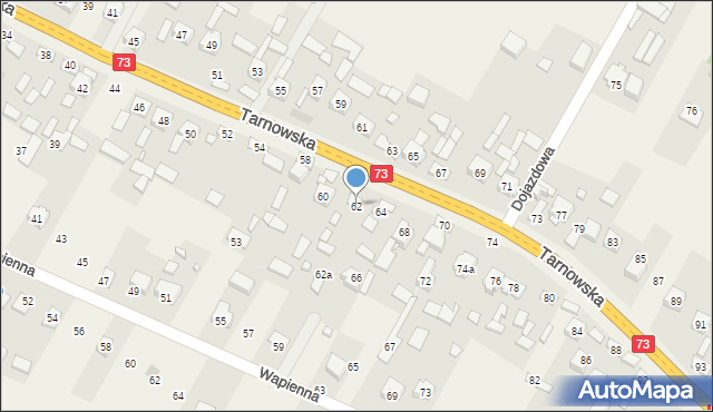 Wola Morawicka, Tarnowska, 62, mapa Wola Morawicka
