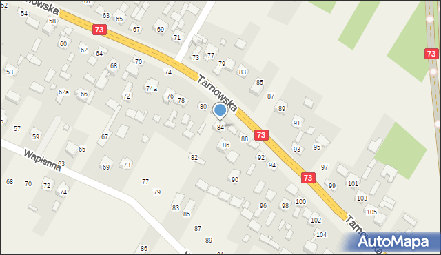 Wola Morawicka, Tarnowska, 84, mapa Wola Morawicka