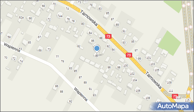 Wola Morawicka, Tarnowska, 90, mapa Wola Morawicka