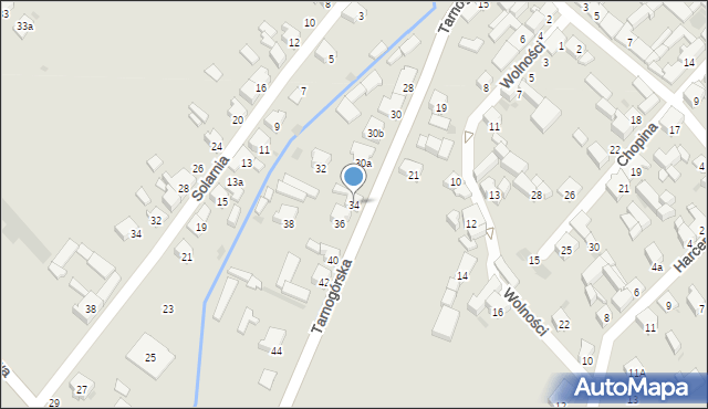 Woźniki, Tarnogórska, 34, mapa Woźniki