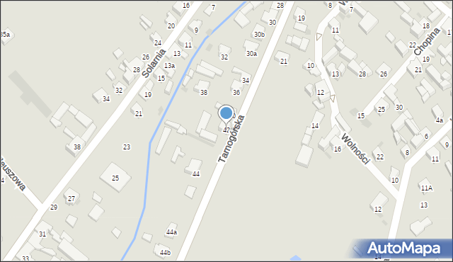 Woźniki, Tarnogórska, 42, mapa Woźniki