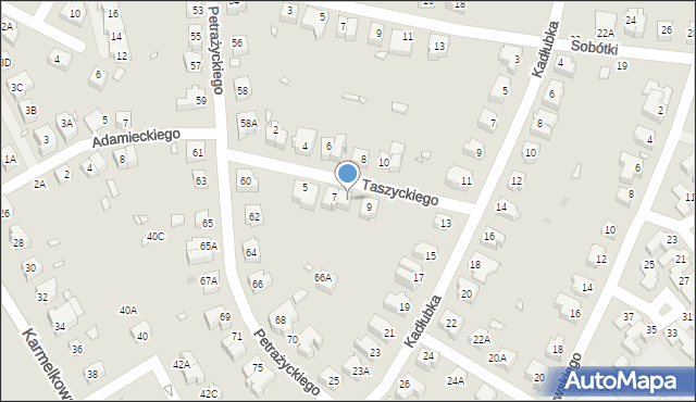 Wrocław, Taszyckiego Witolda, 7A, mapa Wrocławia