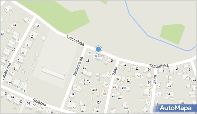 Wrocław, Tatrzańska, 28a, mapa Wrocławia