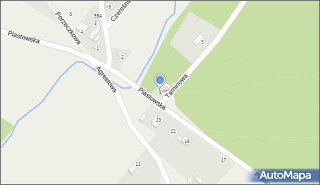 Wymysły, Tarninowa, 1, mapa Wymysły