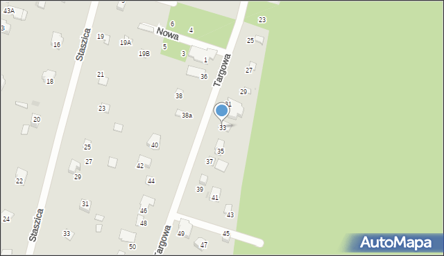 Wyszków, Targowa, 33, mapa Wyszków