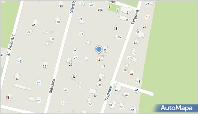 Wyszków, Targowa, 42b, mapa Wyszków