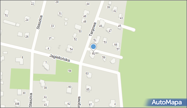 Wyszków, Targowa, 61, mapa Wyszków